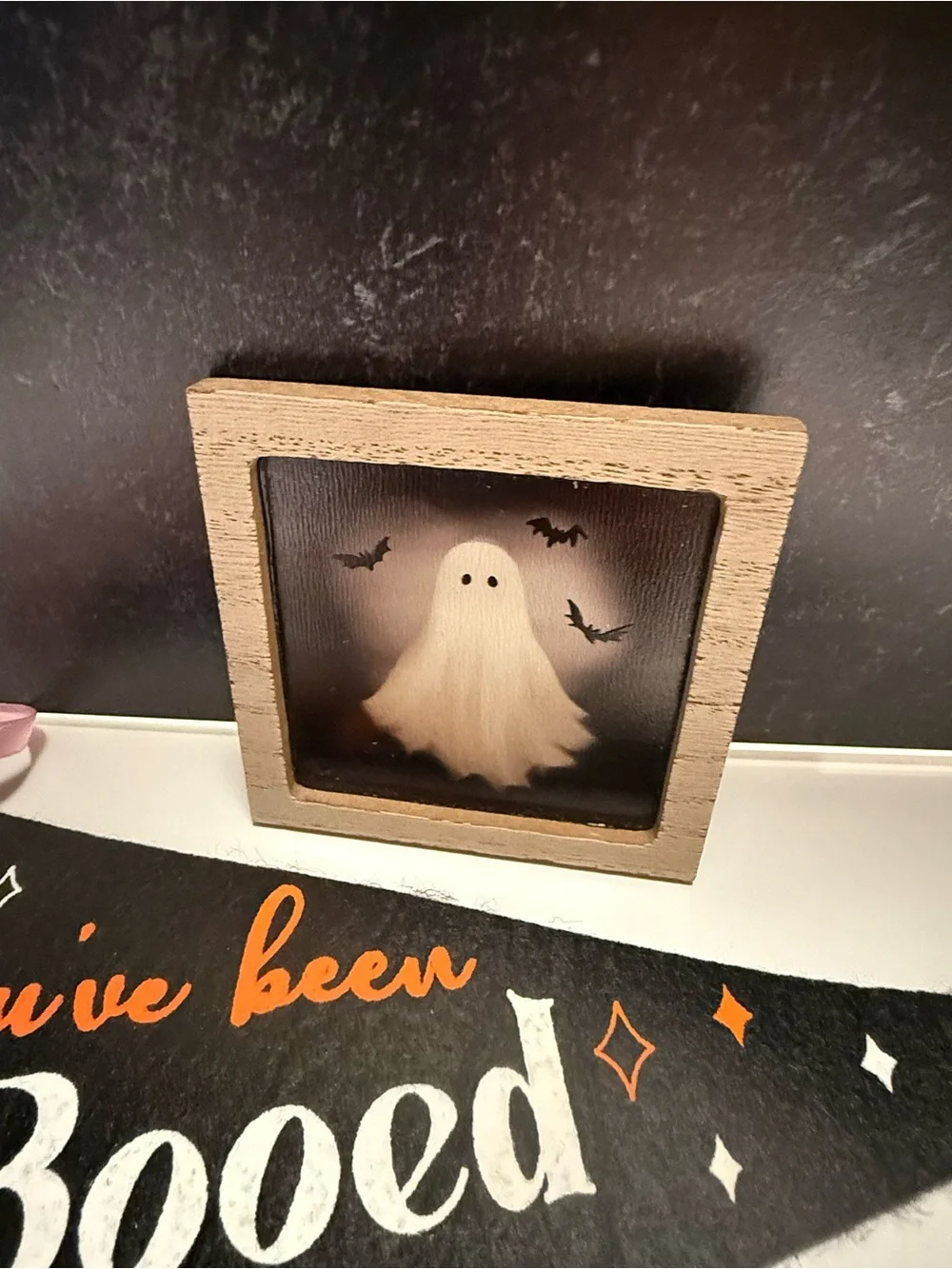 Halloween Boo Table Decor Set - Black & White Ghost Accents
